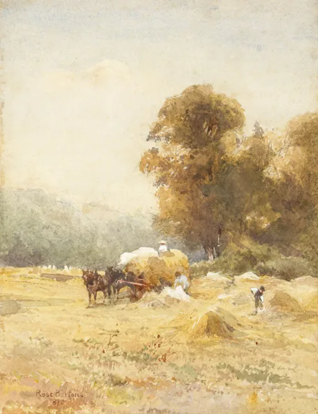 A SUNNY CORNFIELD by Rose Maynard Barton, 1887, watercolour, sold Oct 2012