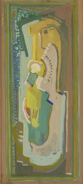 COMPOSITION by Evie Hone, gouache, sold Oct 2012