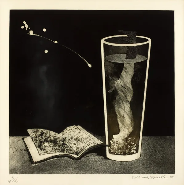 UNTITLED by Micheal Farrell, 1980, etching with aquatint; (épreuve d'artiste; no. 4 from 10), sold Oct 2012