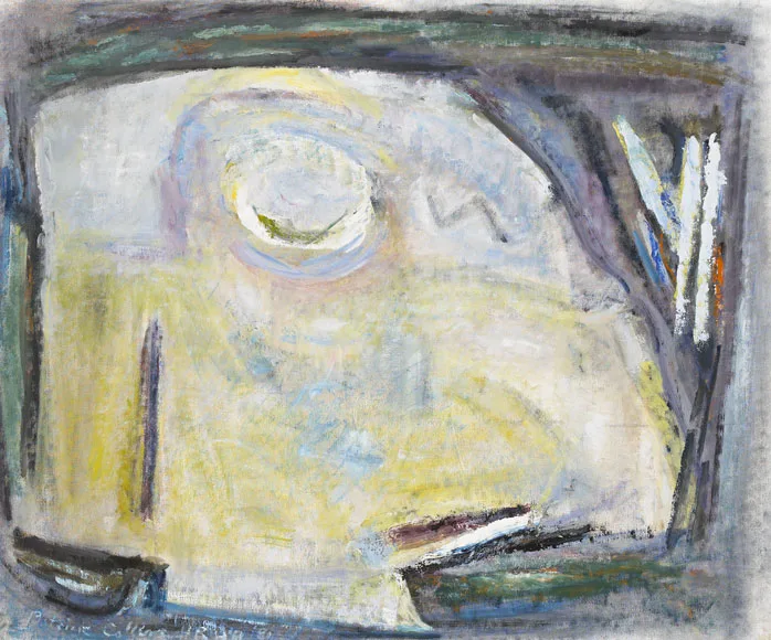 DRUID'S MOON by Patrick Collins, 1981, oil on canvas, sold May 2012