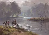 Frank McKelvey, SWANS ON THE LAGAN, COUNTY ANTRIM