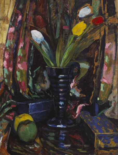 THE BLUE VASE by Grace Henry, 1931, oil on board, sold May 2012