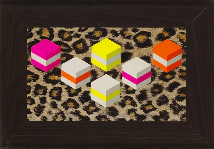 DOLLY MIXTURES 9 by Robert Ballagh, 1971, mixed media with collage, offered May 2012