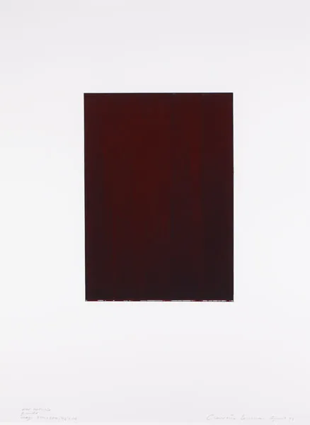 RED RECTANGLE by Ciarán Lennon, 1999, gouache, offered May 2012