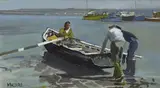 Cecil Maguire, MEN LAUNCHING A CURRACH