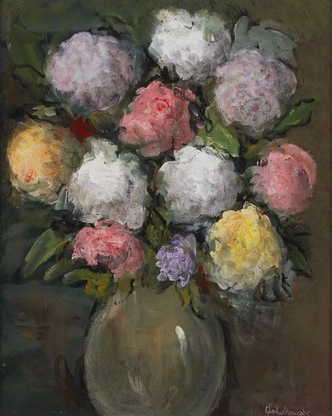 STILL LIFE by Gladys Maccabe, oil on board, sold May 2012