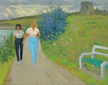 RED ISLAND 1978 by Patrick Leonard, oil on board, sold Feb 2004