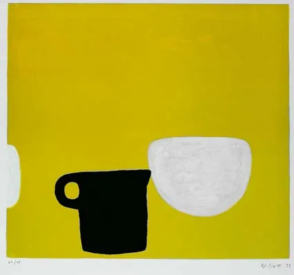 JUG AND BOWL by William Scott, lithograph printed in colours on wove paper, offered Feb 2004
