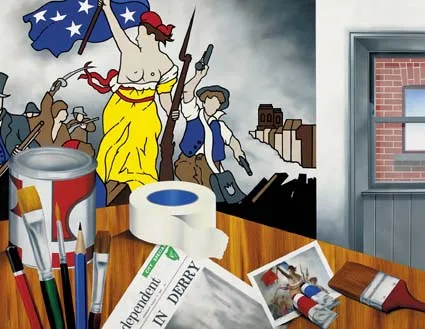 Robert Ballagh, MY STUDIO 1969, oil and acrylic on canvas