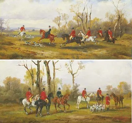 Rudolph Stone, TALLY-HO and THE MEET (A PAIR), oil on panel