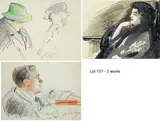 Sir Robert Staples, 12th Baronet, PORTRAIT OF H. ST. JOHN DIX (16 August 1909); IN TRAIN TO DUNGANNON WITH BOB (11 November 1911); and IN BELFAST TRAM (7 May 1924) (set of 3 works)