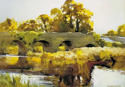 CASTLE COOLE BRIDGE, COUNTY FERMANAGH by Frank Egginton, watercolour, sold Feb 2004