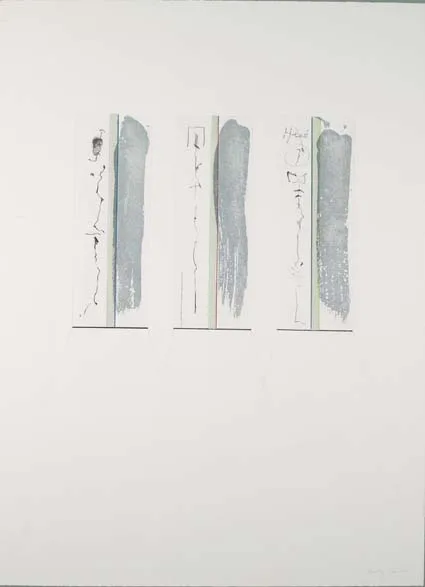 Dorothy Cross, THREE FIGURES, mixed media on paper