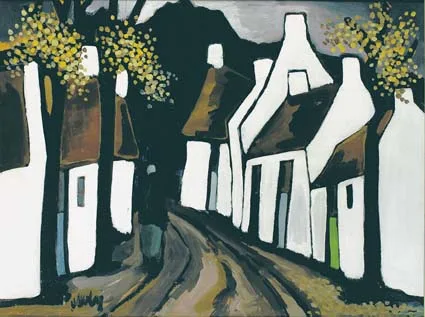 THE AVENUE by Markey Robinson, oil on board, sold Feb 2004