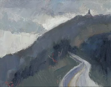 KILLINEY HILL by Peter Collis, oil on board, sold Feb 2004
