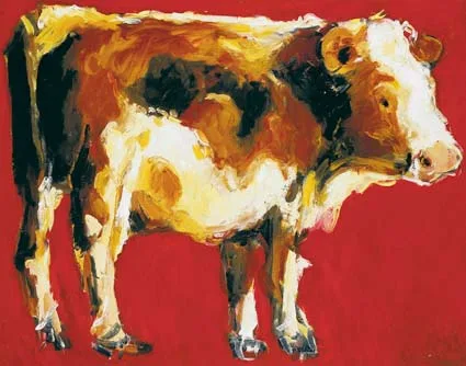 Deborah Donnelly, STANDING COW, oil on canvas