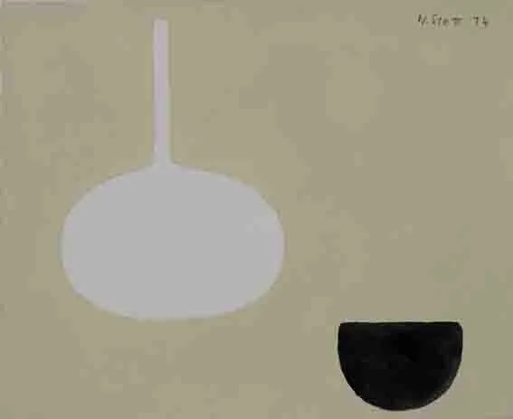 POT AND PAN by William Scott, gouache on paper, sold Nov 2002