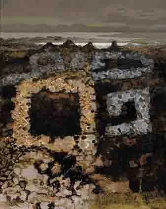 Arthur Armstrong, SMALL FIELDS, oil on board