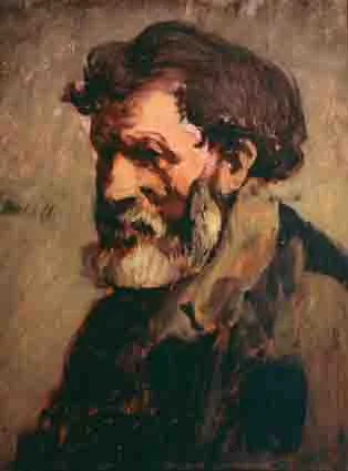 Roderic O'Conor, HEAD OF AN OLD MAN, c.1891, oil on wood