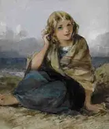 Francis William Topham, A GIRL LISTENING TO A SEASHELL