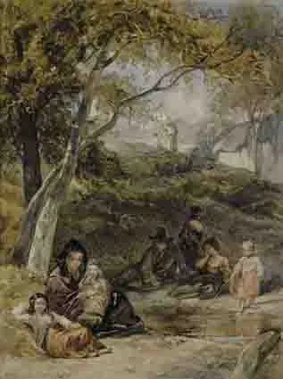 THE WAYWORN by Frederick Goodall, watercolour over pencil, sold Nov 2002