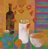 David Gordon Hughes, STILL LIFE WITH RED POPPIES