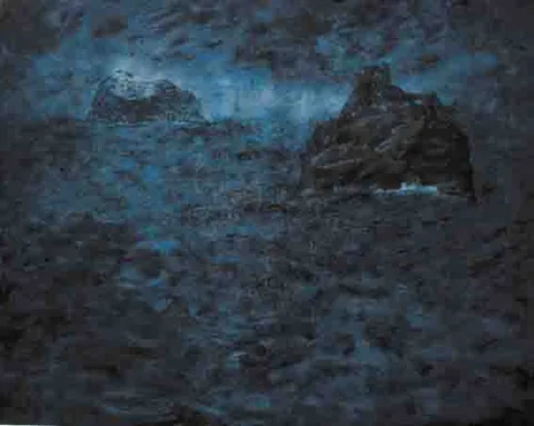 ISLANDS 9 by Michael Mulcahy, oil on canvas, sold Nov 2002