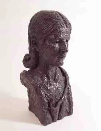 HEAD OF A GIRL by Laurence Campbell, bronze, sold Nov 2002