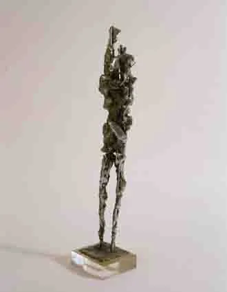 SAMSON by Edward Delaney, chromed metal, sold Nov 2002