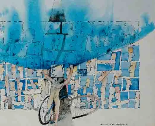 MAYO by Charles Harper, watercolour, pen and ink on Saunders paper, offered Nov 2002