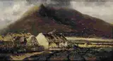 Alexander Williams, THATCHED COTTAGES AND HAYSTACKS BEFORE A MOUNTAIN