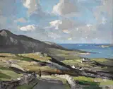 Robert Taylor Carson, FIGURE ON A COASTAL ROAD, WEST OF IRELAND