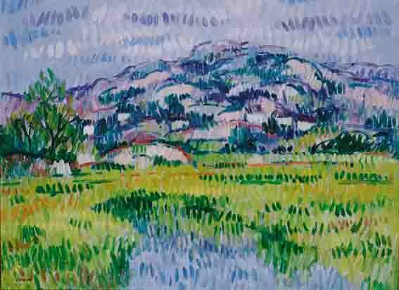 MARSHLAND BELOW CAHERDANIEL, COUNTY KERRY by Desmond Carrick, oil on board, sold Sep 2002