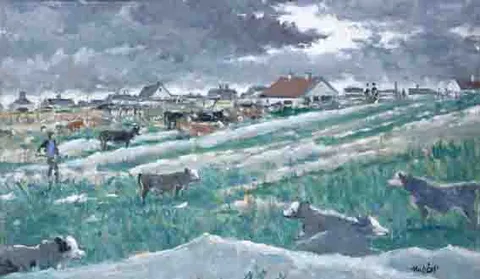Maurice MacGonigal, BALLYCONNEELY, 1976, oil on canvas
