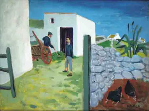 Gerard Dillon, MAC DARA'S YARD, oil on canvas laid on board