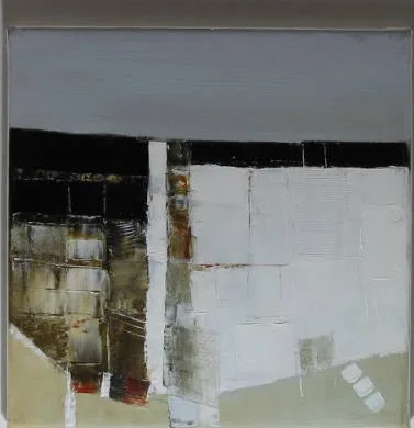 THE TOP FIELDS by Michael Gemmell, oil on canvas, sold Sep 2002