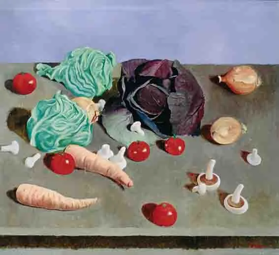 FROM THE GARDEN by John Ryan, oil on canvas, sold Sep 2002