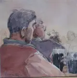Thomas Ryan, ARTIST (SELF PORTRAIT) PLUS THREE STUDIES OF MEN DRINKING PINTS
