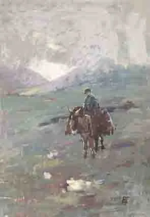 Eileen Murray, EVENING IN THE WEST, oil on paper