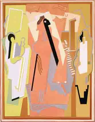 Mainie Jellett, ABSTRACT, silkscreen print hand-finished in gouache