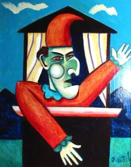 PUNCH by Graham Knuttel, oil on canvas, sold Sep 2002
