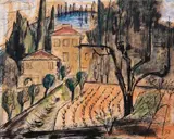 Norah McGuinness, FRENCH LANDSCAPE WITH BUILDINGS