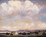 Letitia Marion Hamilton, COTTAGE AND TURF STACKS, WEST OF IRELAND