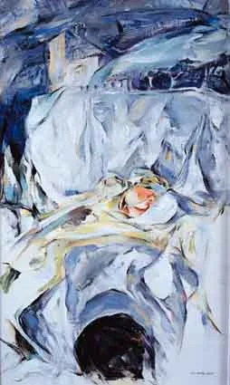 Louis le Brocquy, ENTRANCE OF THE DARKWIND (KHYBER PASS DALKEY 1942), oil on board