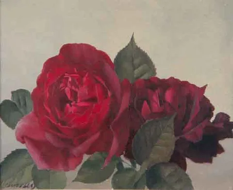 MADAME LAPERIERE & JOSEPHINE BRUCE by Patrick Hennessy, oil on canvas, sold Mar 2001