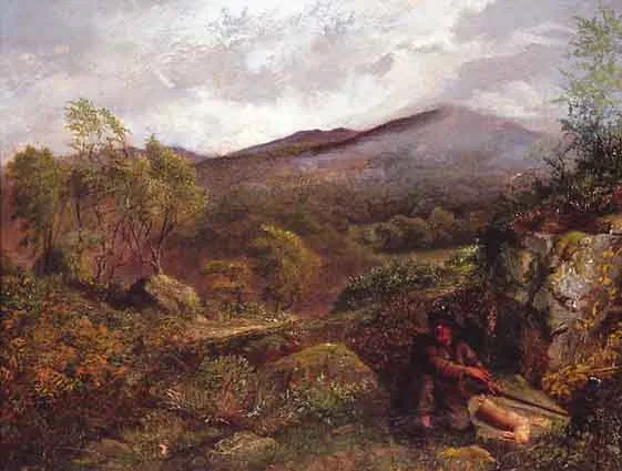 THE POACHER by Samuel McCloy, oil on canvas, offered Mar 2001