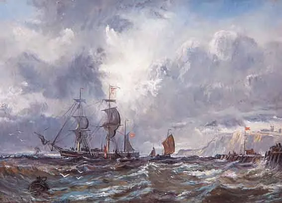 MARITIME SCENE by Edwin Hayes, oil on board, offered Mar 2001