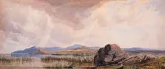 COASTAL LANDSCAPE by John Faulkner, watercolour, sold Mar 2001