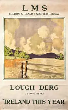 LOUGH DERG (POSTER) by Paul Henry, colour lithograph poster on paper, sold Mar 2001