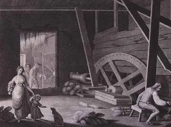 William Hincks, THE LINEN INDUSTRY, IRELAND (SET OF TWELVE), mezzotints